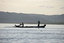 Fischer auf dem Ayeyarwady