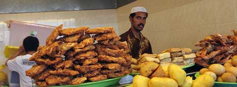 Abendessen vom Food Stall